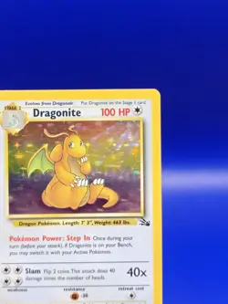 Dragonite 4/62 Fossil Set Holo Rare Pokemon Card Nintendo Pokemon TCG WOTC LP - Image 5