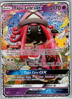 Tapu Lele GX 60/145 Celebrations: Classic Collection - Pokemon Card - NM - Image 1