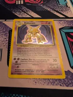 Alakazam Holo Rare 1/102 - 1999 Pokemon Base Set Unlimited MP - Image 1