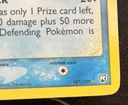 Pokemon Mudkip Gold Star Holo Team Rocket 107/109 Swirl 🌀 - Image 5