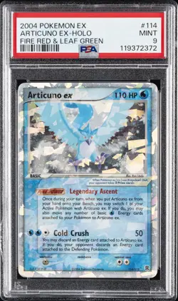 2004 POKEMON EX FIRE RED & LEAF GREEN #114 ARTICUNO EX-HOLO PSA 9 - Image 1