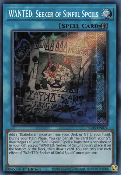 Yugioh WANTED: Seeker of Sinful Spoils RA03-EN074 - Secret Rare - Image 1