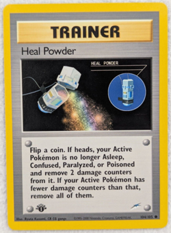 2000 Trainer Heal Powder Neo Destiny Regular Pokemon Card Common 1st Edition - Image 1