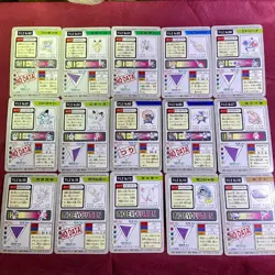 Bandai Pokemon Carddass 15 Card Lot Pocket Monsters 1997 Vintage Cards - Image 2