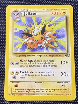 Pokemon Card - Jolteon Jungle 20/64 Rare Non Holo - Image 1