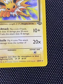 Pokemon Card - Jolteon Jungle 20/64 Rare Non Holo - Image 4