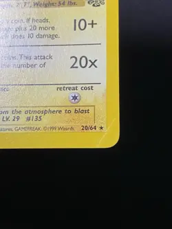 Pokemon Card - Jolteon Jungle 20/64 Rare Non Holo - Image 5