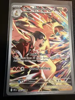 Ethan's Typhlosion 190/182 Sv10: Destined Rivals Holo Pokemon Card Near Mint - Image 2