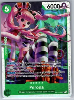 Perona OP14-033 SR English The Azure Sea's Seven - One Piece Card - NM - Image 1