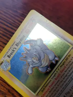 Brock's Rhydon 2/132 Gym Heroes Holo Pokemon Card LP! - Image 2