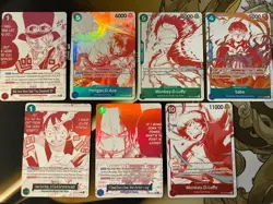 One Piece 3rd Anniversary Treasure Campaign Promo set of 7 Cards English OP13 - Image 1