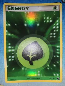 Grass Energy 105/110 Holon Phantoms Holo Pokemon Card - Image 1
