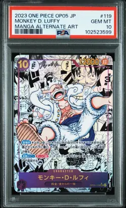 One Piece Card Game - Monkey.D.Luffy OP05-119 Manga Jap PSA 10 Japanese Comic - Image 1