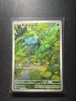 Pokemon TCG Bulbasaur Scarlet & Violet Full Art 151 Card 166/165 IR - Image 1