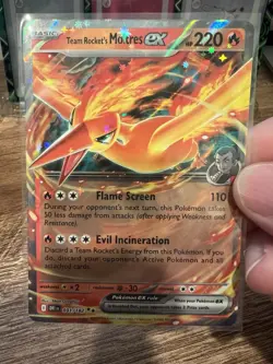 Pokemon TCG Team Rockets Moltres EX Holo Rare Card 31/182 NM/M - Image 2