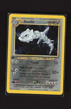 Steelix 15/111 WOTC Neo Genesis 1st Edition Holo Rare Pokemon Card - Image 2