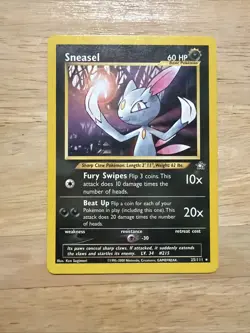 SNEASEL - 25/111 Neo Genesis 2000 - Regular Rare - Pokemon TCG Card - Image 1
