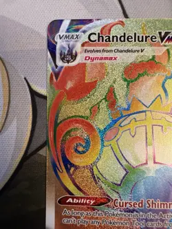Chandelure VMAX 265/264 Rainbow Secret Rare Fusion Strike Pokemon Card NM - Image 5