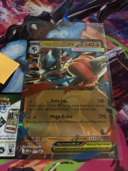 Pokemon Mega Lucario Ex Mega Evolutions 012 Black Star Promo Jumbo Card - Image 1