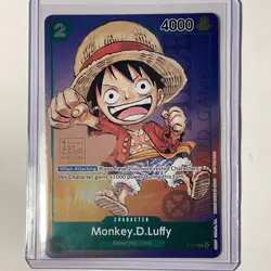 Monkey D Luffy P-037 1st Anniversary Tournament STAMP Promo Foil One Piece Card - Image 1