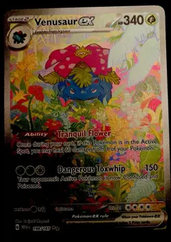 Pokemon TCG Venusaur EX Full Art Holo Card 198/165 Scarlet & Violet 151 Sir - Image 1