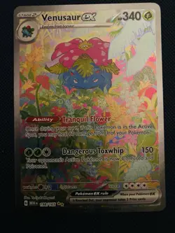 Pokemon TCG Venusaur EX Full Art Holo Card 198/165 Scarlet & Violet 151 Sir - Image 2