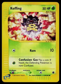 Pokemon Card - Koffing Expedition 114/165 Common Reverse Holo - Image 1