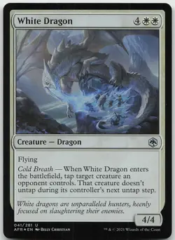 White Dragon FOIL Uncommon Adventures in the Forgotten Realms LP MTG - Image 1