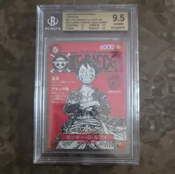 2025 ONE PIECE PROMOS MONKEY D. LUFFY JAPANESE MAGAZINE 20TH ST21-014 BGS 9.5 - Image 1