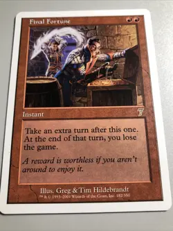 Final Fortune 7th edition Rare NM (Check Pics) MTG TCG 2001 - Image 2
