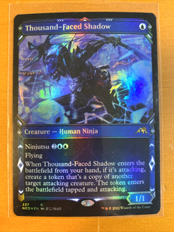 Thousand-Faced Shadow 337 (Showcase Foil) MTG Kamigawa Neon Dynasty NM - Image 1