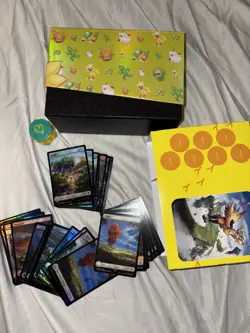MTG Final Fantasy Chocobo Bundle Wheel, Empty Foil Box, Tokens, Land,Track lands - Image 2