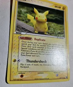 Ditto (Pikachu) 63/113 Common Pokemon EX Delta Species 2005 Non-Holo Vintage MP - Image 2