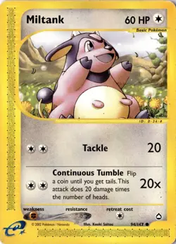 Miltank 094/147 - Aquapolis - Pokemon - HP - Image 1