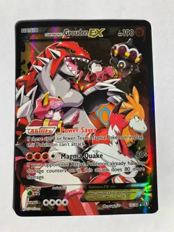 Pokemon TCG - Team Magma's Groudon EX 15/34 Double Crisis Holo - LP/MP - Image 1
