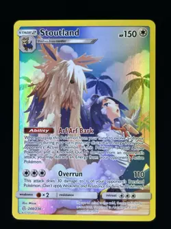 Stoutland (Secret) 248/236 Secret Rare Holo NM Pokemon SM - Cosmic Eclipse - Image 1