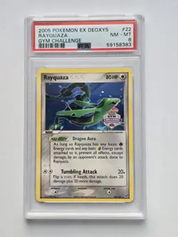 Pokemon Rayquaza - Ex Deoxys - 22/107 - Gym Challenge Promo - PSA 8 - Image 1