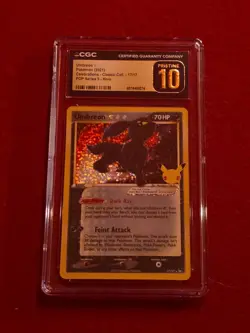 2021 Pokemon Umbreon Gold Star Celebrations 17/17 Series 5 Holo Cgc Pristine 10 - Image 1
