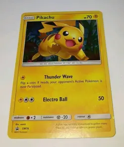 Pikachu SM76 Black Star Promo Cosmos Holo Shining Legends (Holo Bleed) 🌟 NM/LP - Image 1