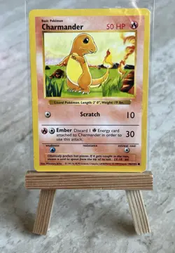 Pokemon TCG Shadowless Base Set Charmander/Bulbasaur (Length/Length Error) - MP - Image 3