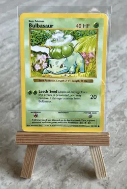 Pokemon TCG Shadowless Base Set Charmander/Bulbasaur (Length/Length Error) - MP - Image 4