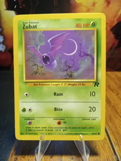2000 Pokemon Team Rocket Zubat #70 Extremely LP - Image 1