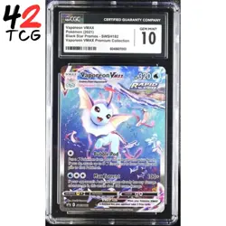 CGC Gem Mint 10 Vaporeon VMAX SWSH182 Pokemon Black Star Promo - Image 1
