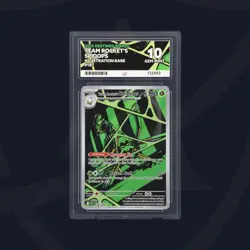 Pokemon TCG Destined Rivals Team Rockets Spidops IR 187/182 ACE 10 - Image 1