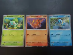Pokemon - Bulbasaur Squirtle Charmander SVP046 047 048 Galaxy Foil Set of 3 - Image 1