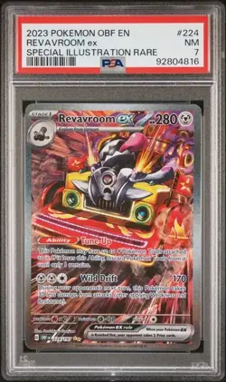 2023 POKEMON OBF EN-OBSIDIAN FLAMES 224 REVAVROOM EX ILLUSTRATION RARE PSA 7 NM - Image 1