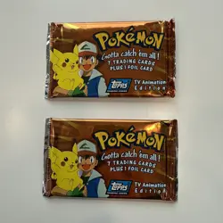2 Pokemon Topps TV Animation Edition Sealed Packs - Image 1