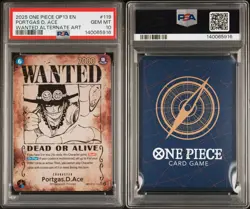 2025 ONE PIECE OP13-CARRYING ON HIS WILL #119 PORTGAS D. ACE PSA 10 FREESHIPPING - Image 3