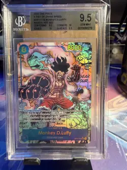2025 One piece OP11-118 Monkey D Luffy Manga Alt Art ENGLISH BGS 9.5 - Image 1