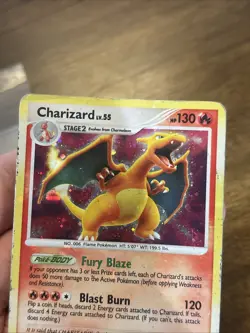 Charizard LV.55 3/132 Secret Wonders Holo Pokemon Diamond & Pearl Foil Zard Card - Image 2